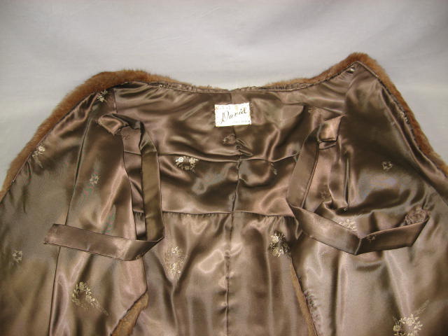 Ladies Vintage 1950s Formal Mink Fur Stole Wrap Cape NR 4