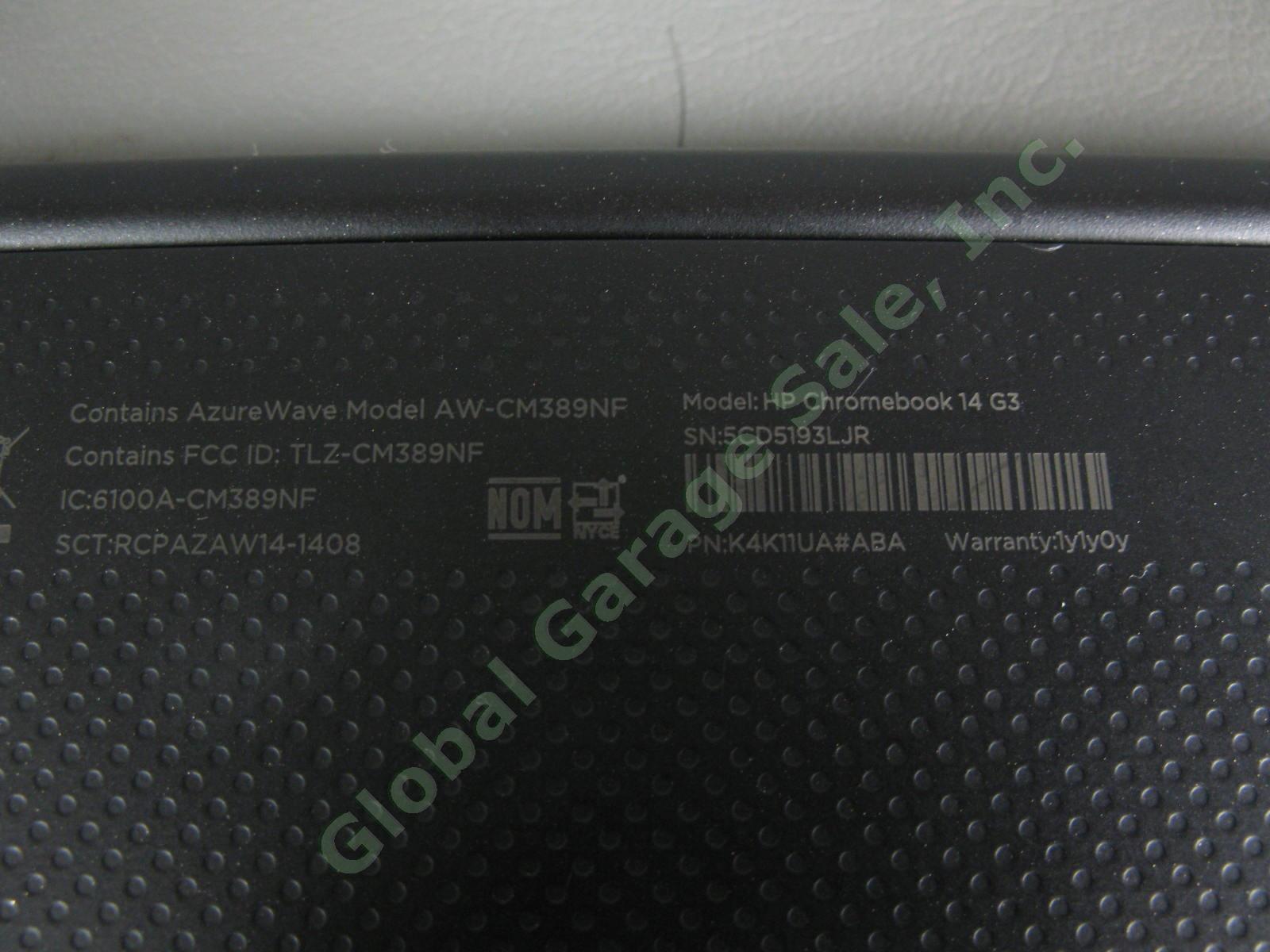 40 HP Chromebook 14 G3 14" Laptop Computer 2.1GHz 4GB RAM 16GB WIFI HDMI Webcam 4