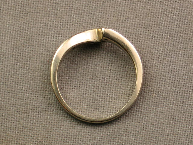 14k White Gold Round Brilliant Cut Diamond Ring .70 ct+ 10