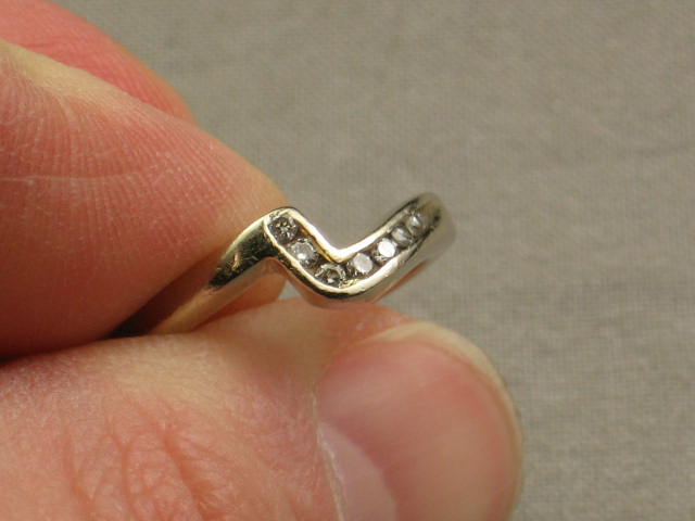 14k White Gold Round Brilliant Cut Diamond Ring .70 ct+ 12
