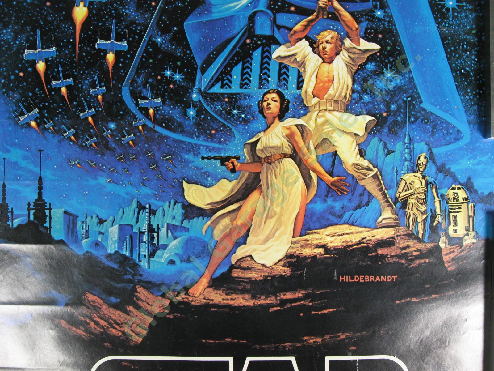 ORIGINAL 1977 Star Wars New Hope Hildebrandt 20th Century Fox Film Poster 28x20" 2