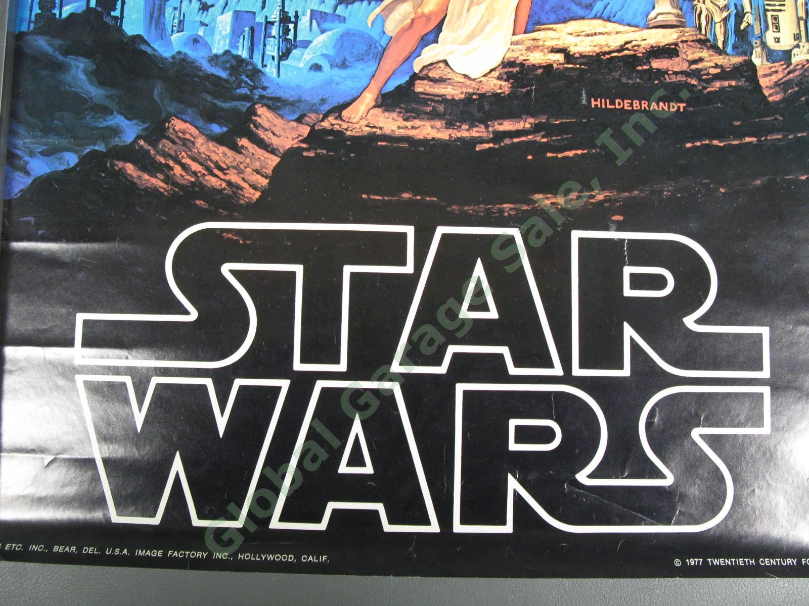 ORIGINAL 1977 Star Wars New Hope Hildebrandt 20th Century Fox Film Poster 28x20" 3