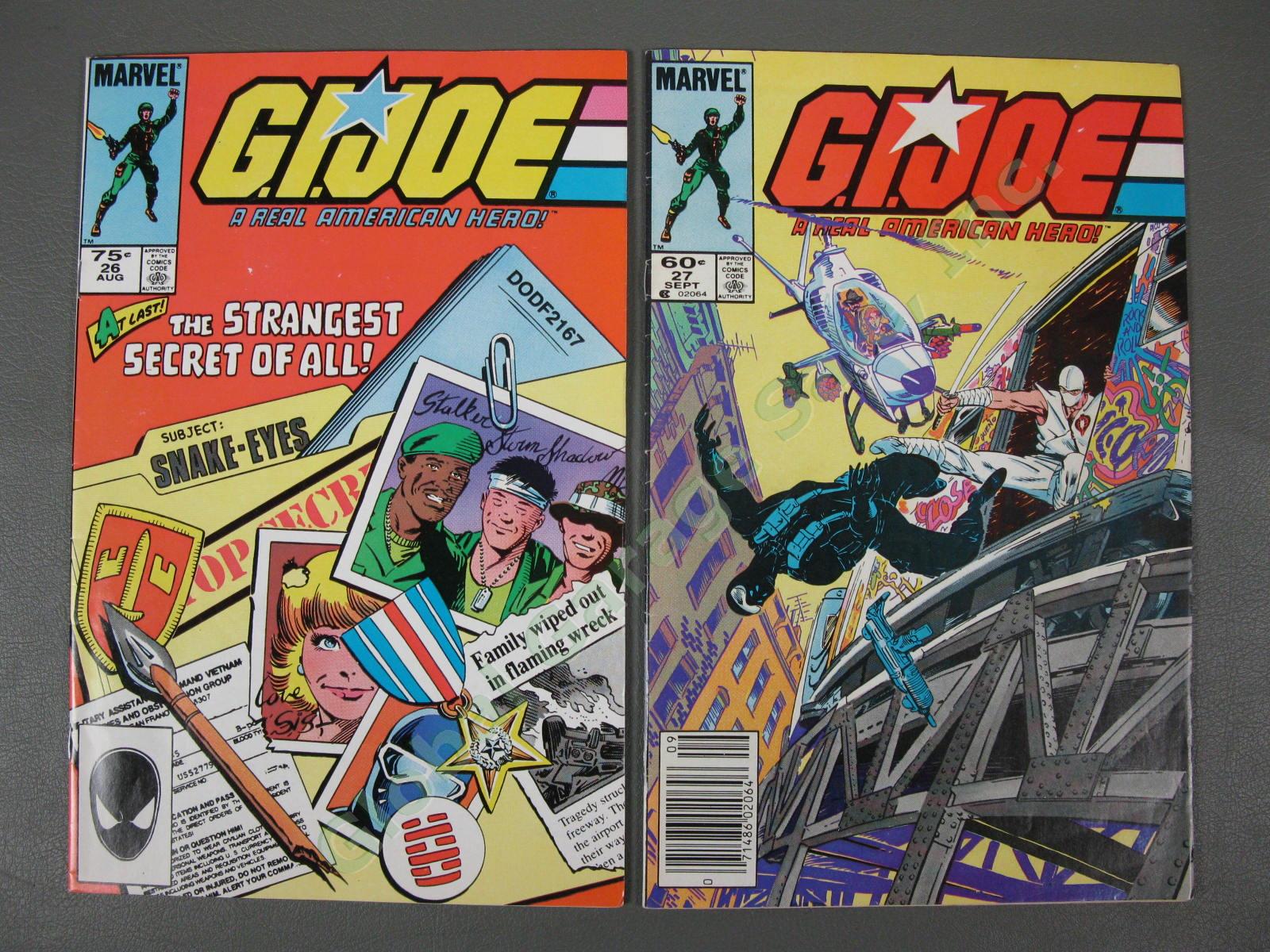 129 1982 GI Joe Cobra Marvel Comic Book Set Collection 2-152 26 27 93 KEYS NR 8