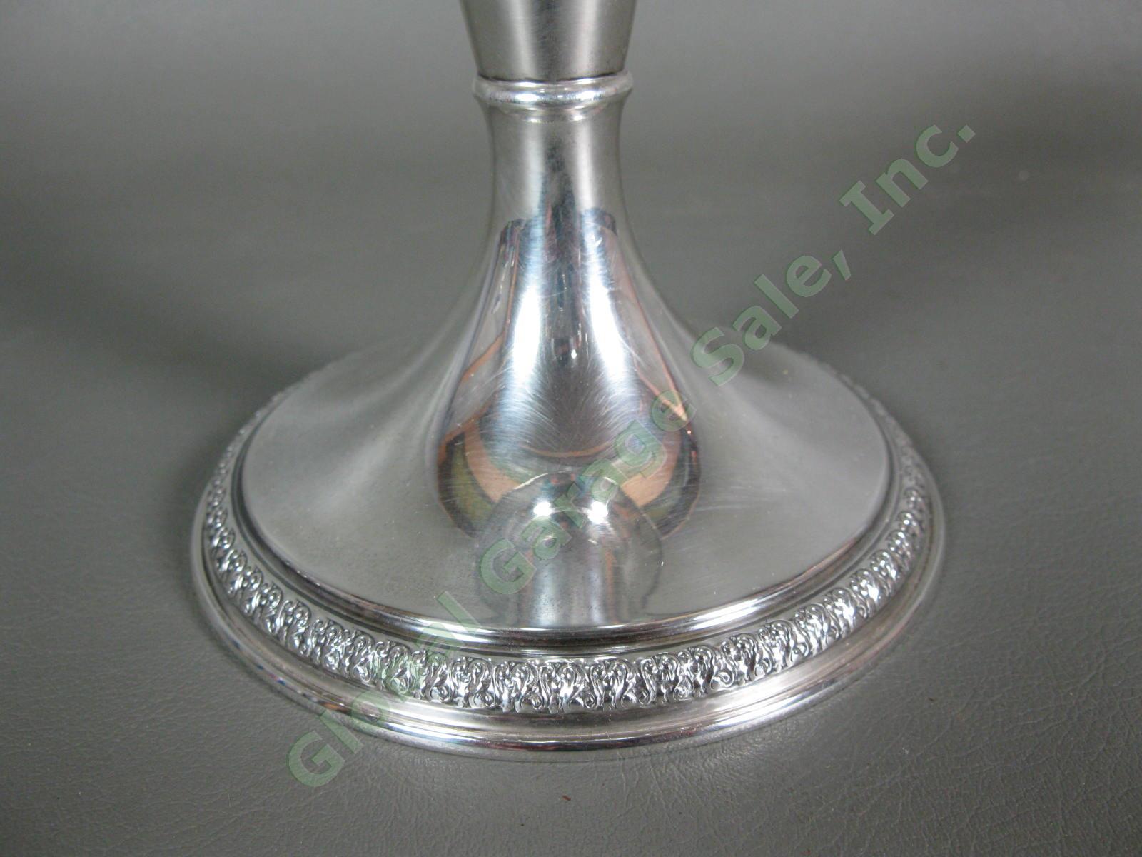 Antique Matthews Co Sterling Silver 925 10 Inch Trumpet Vase 1460 Newark NJ 16oz 2