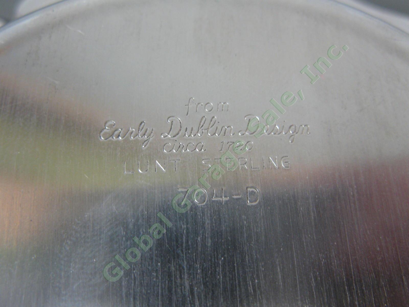Lunt Sterling Silver 704-D Early Dublin Design Circa 1720 Bowl 129 Grams 925 NR 4