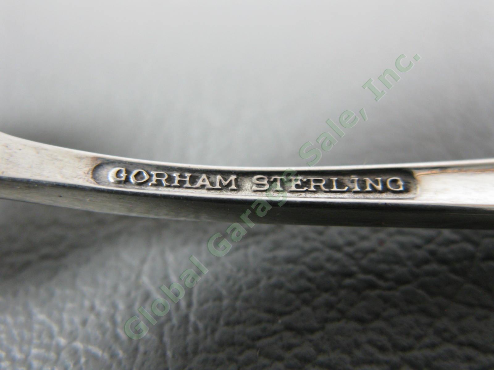 6 Antique Gorham Firelight 925 Sterling Silver Lemon Fork Set 74 Grams 4 7/8" NR 3