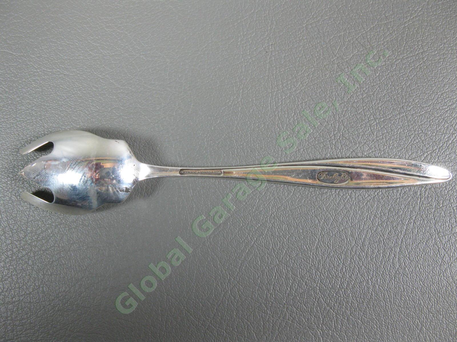 4 Gorham Firelight Sterling Silver 5 1/2" Ice Cream Fork Spoon Set 110 Grams NR 2