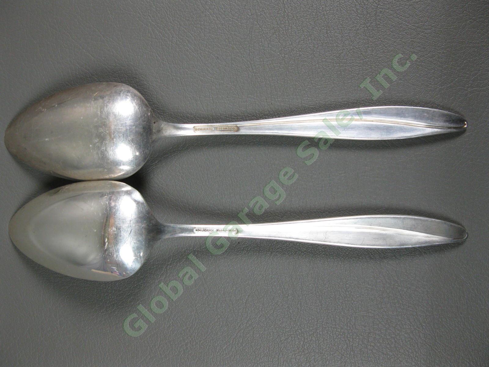 2 VTG Gorham Firelight Sterling Silver 8 5/8" Serving Spoon Set 135 Grams 925 NR 1