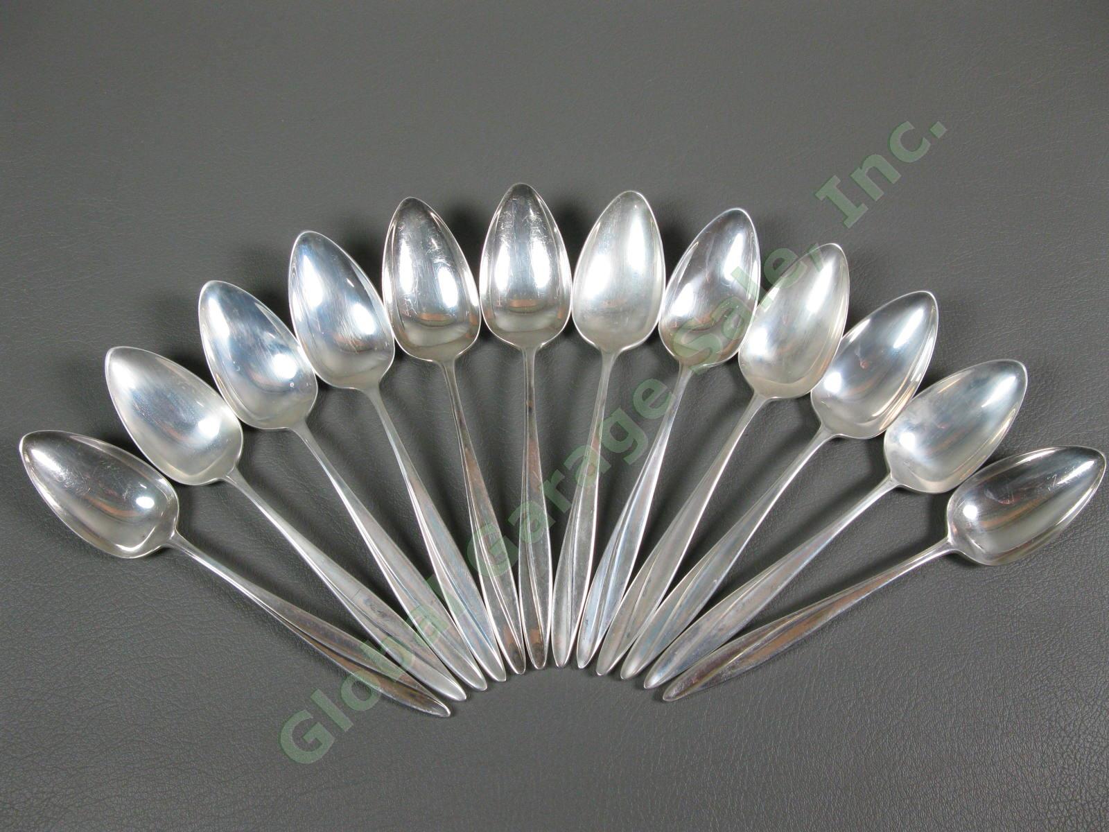 12 Gorham Firelight Sterling Silver 6 1/8" Teaspoon Spoon Set 413 Grams 925 NR