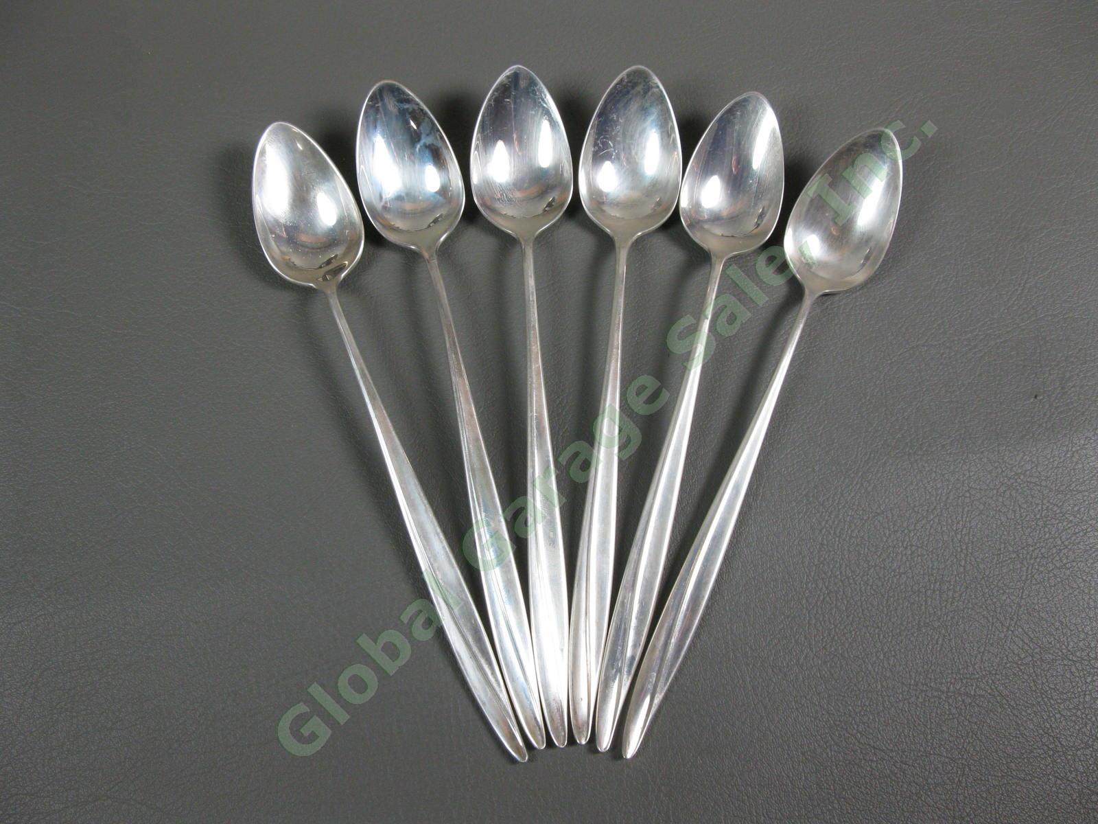 6 Gorham Firelight Sterling Silver 7 5/8" Iced Tea Spoon Set 194g Grams 7oz 925
