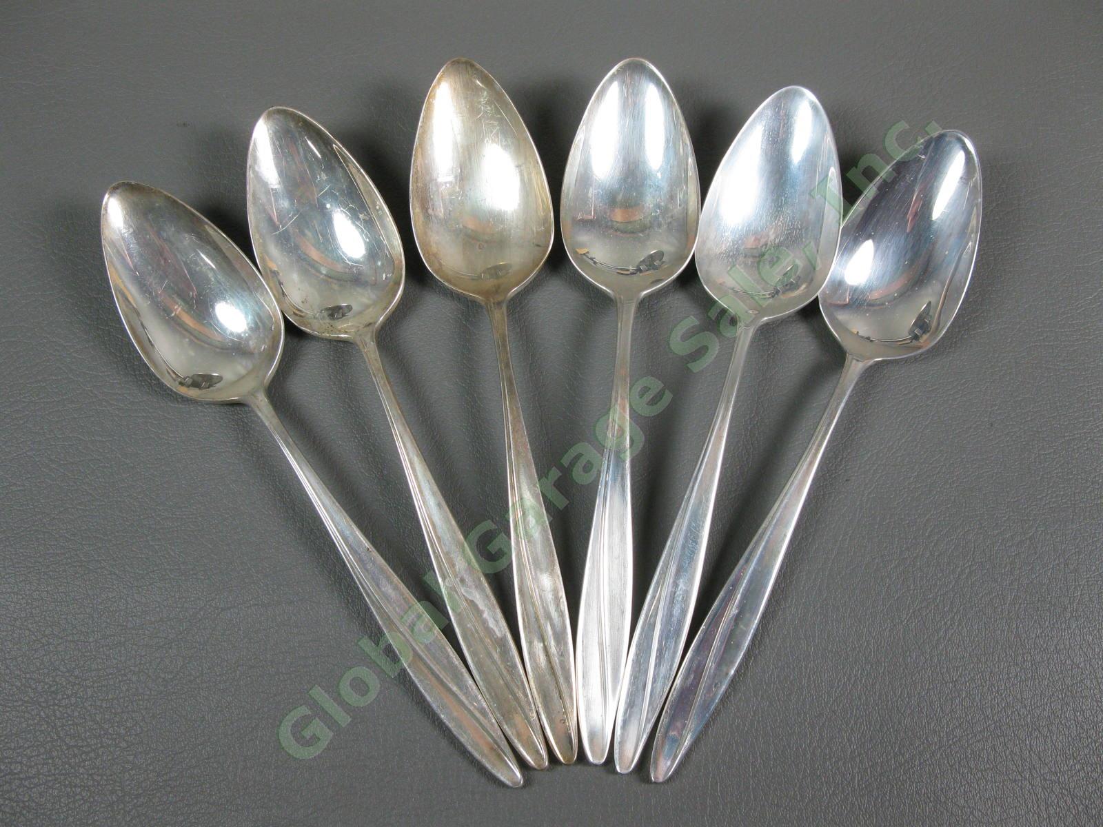 6 Gorham Firelight Sterling Silver 7 1/8" Desert Oval Soup Spoon Set 279g Grams