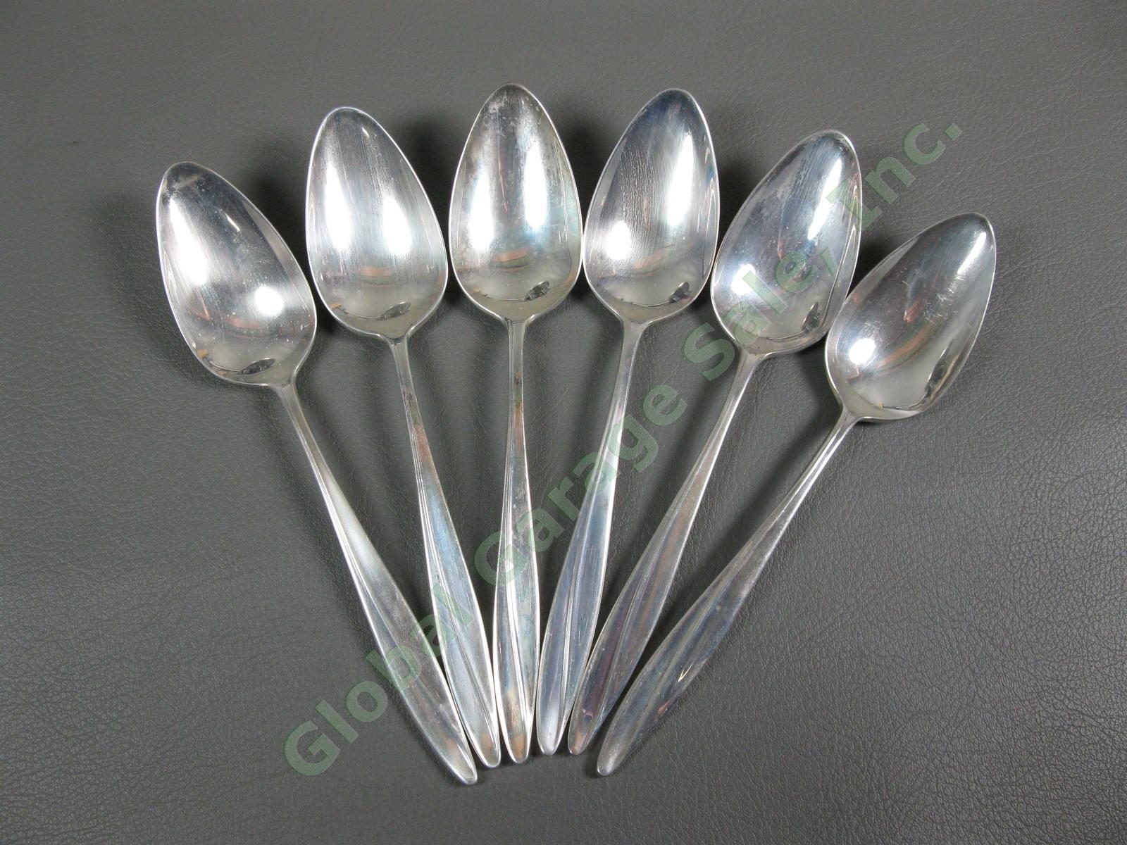 6 Gorham Firelight Sterling Silver 7 1/8" Desert Oval Soup Spoon Set 278g Grams