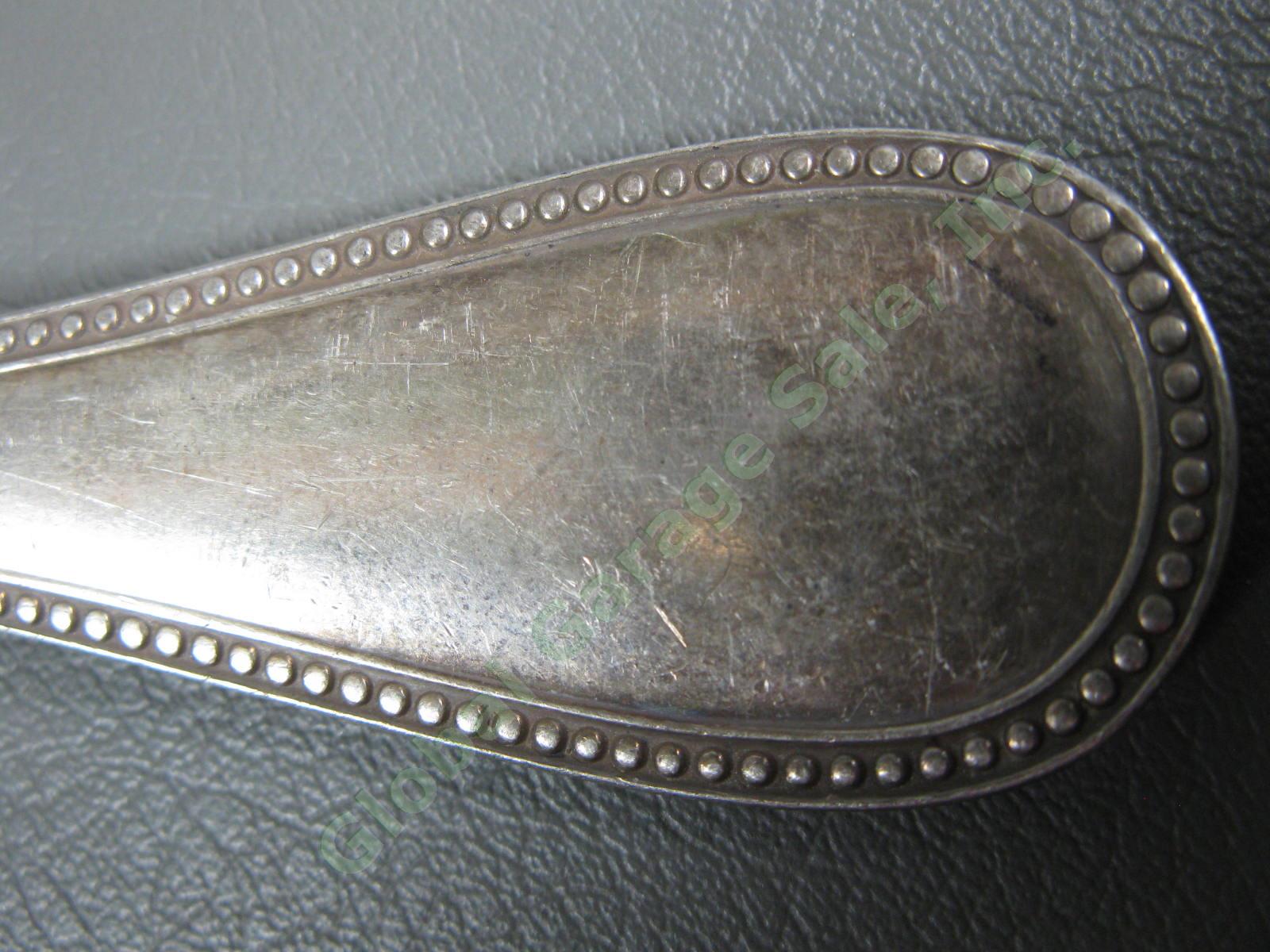 8 Antique 1890 Christofle France Perles Pearls Silverplate 3 Fork 5 Knife Set NR 9