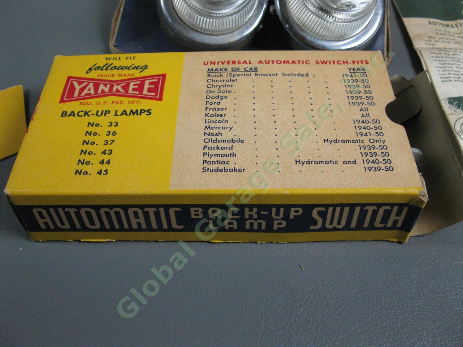 Vintage NOS YANKEE 975 Automatic Back-Up Light Lamp Set 44 Chrome 3437 Switch NR 4
