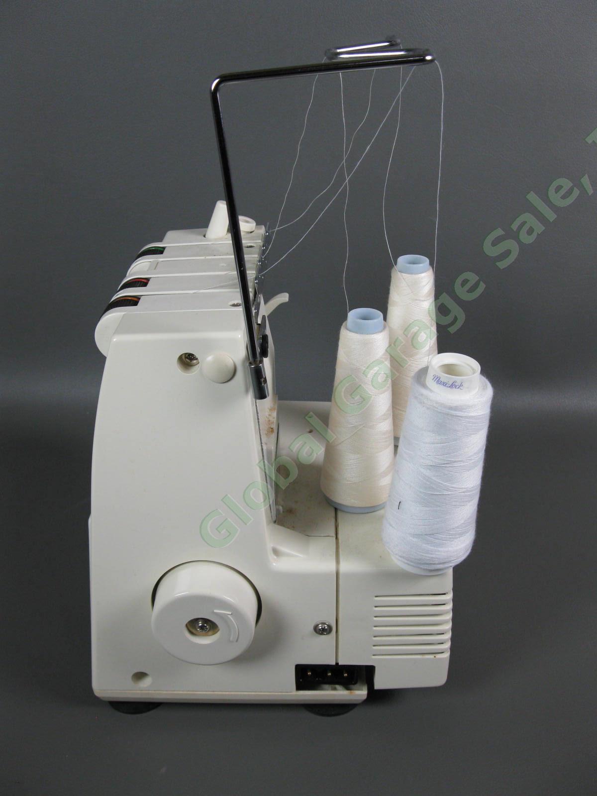 Singer Ultralock 14U32A Serger Sewing Machine Tested Runs Great Pedal Power Cord 2