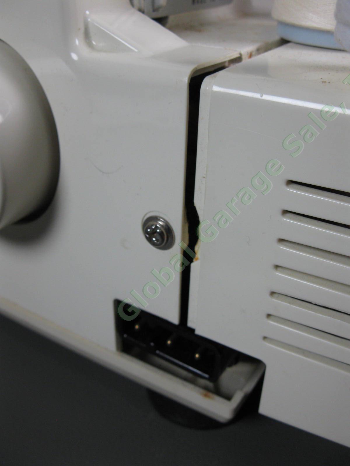 Singer Ultralock 14U32A Serger Sewing Machine Tested Runs Great Pedal Power Cord 6