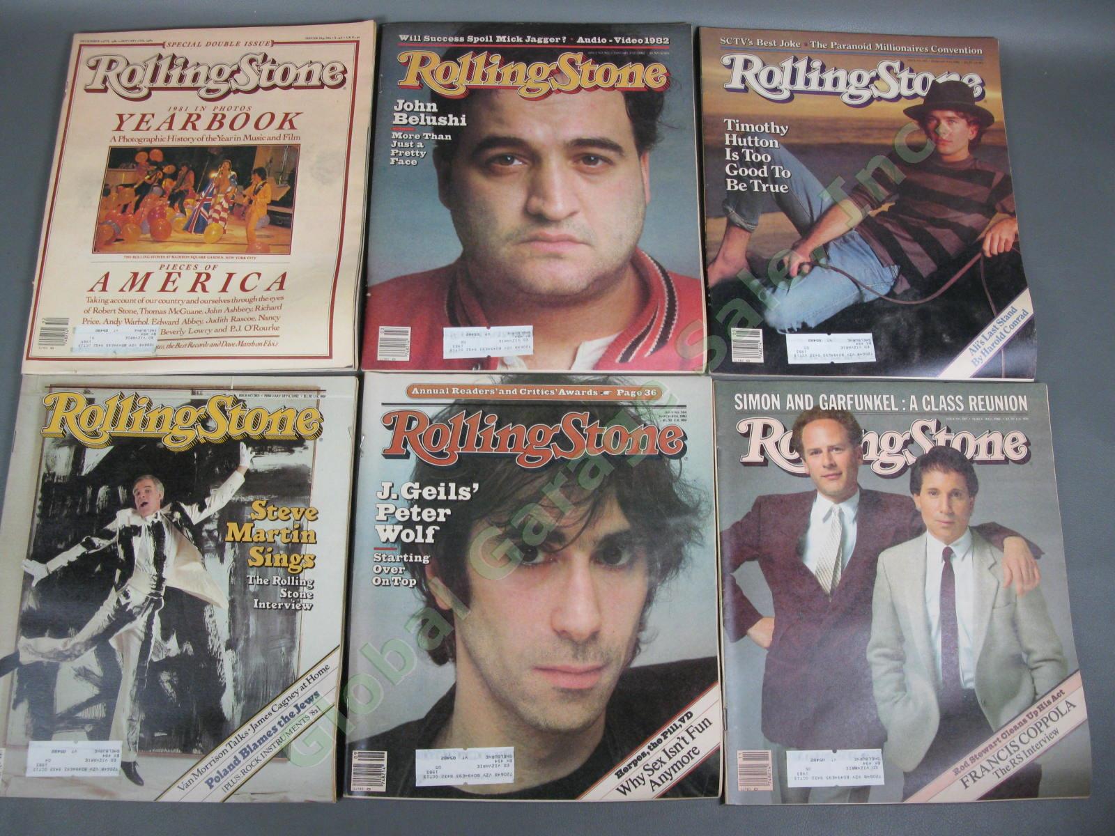 25 COMPLETE VINTAGE 1982 Rolling Stone Magazine Collection Set LOT Full Year Run