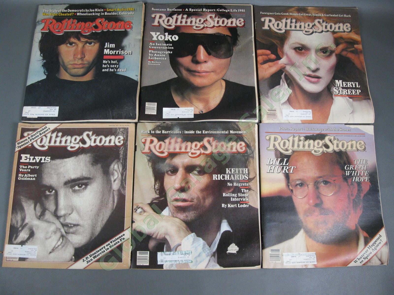 COMPLETE VINTAGE Full Year Run 1981 Rolling Stone Magazine Collection Lot Set NR 5