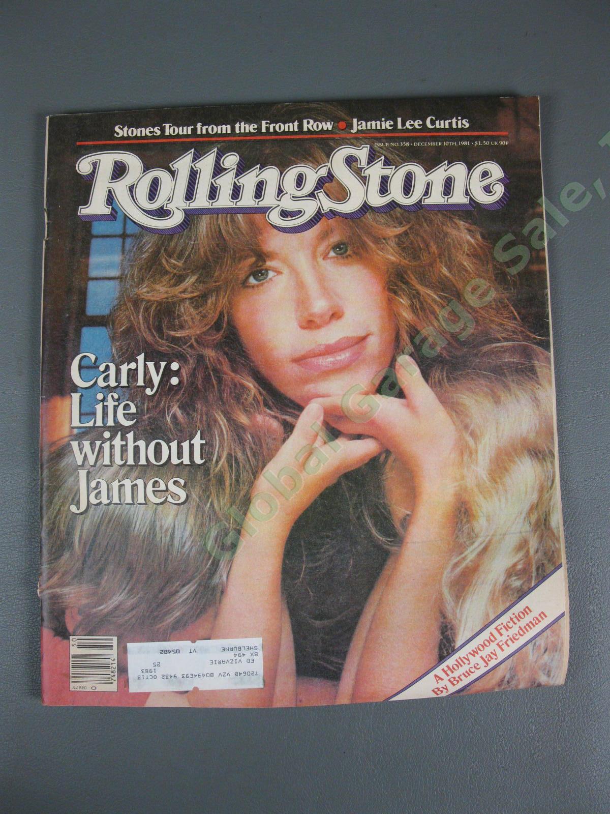 COMPLETE VINTAGE Full Year Run 1981 Rolling Stone Magazine Collection Lot Set NR 6