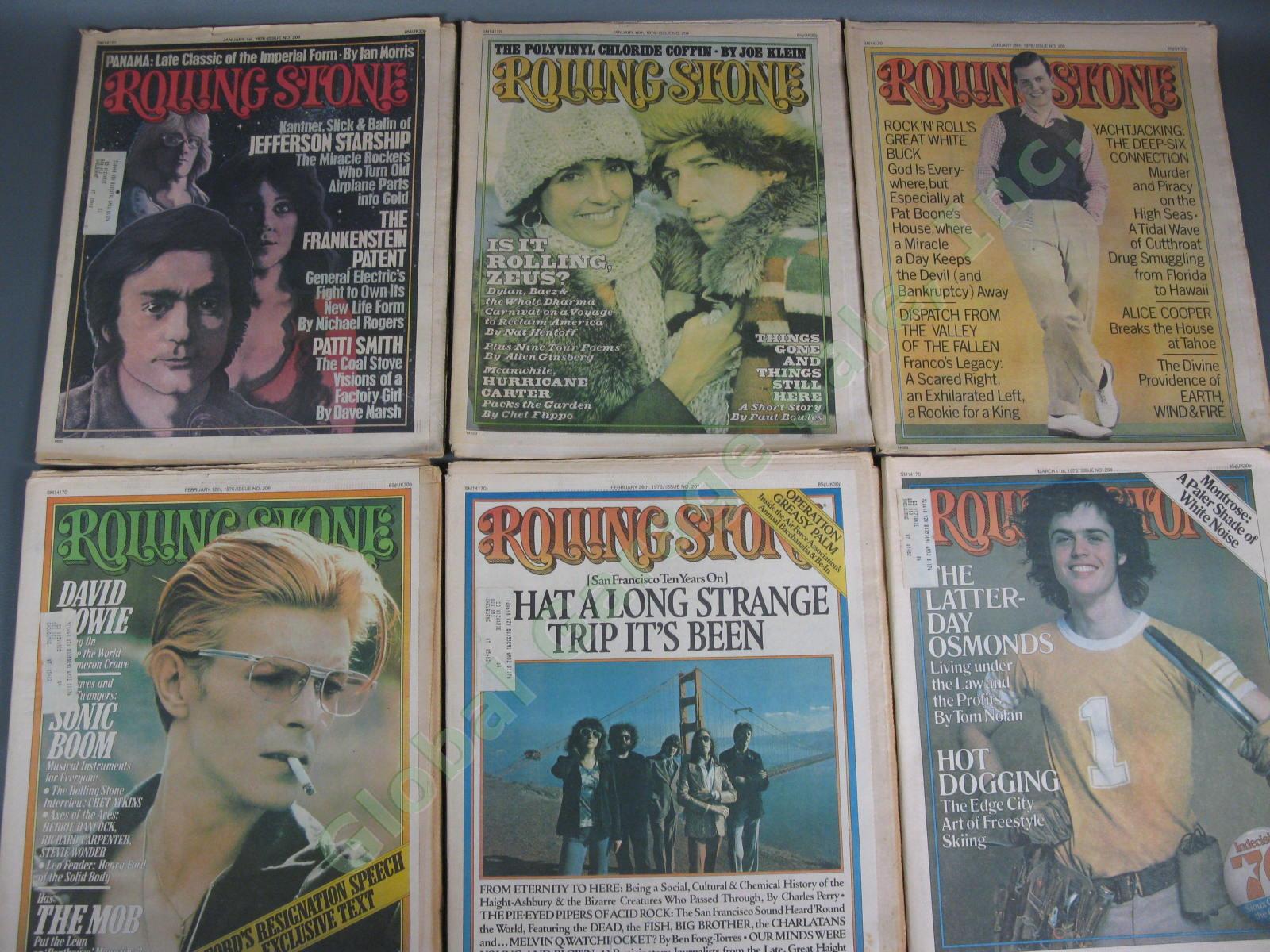27 VINTAGE 1976 Rolling Stone Magazine SET Collection COMPLETE Full Year Run LOT 2