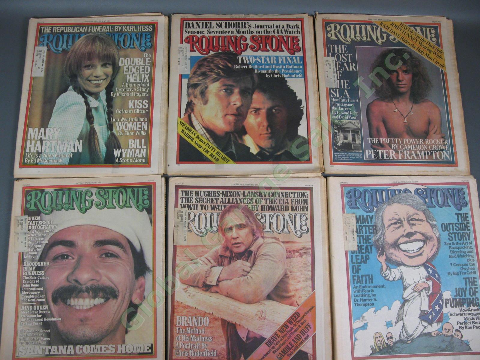 27 VINTAGE 1976 Rolling Stone Magazine SET Collection COMPLETE Full Year Run LOT 3