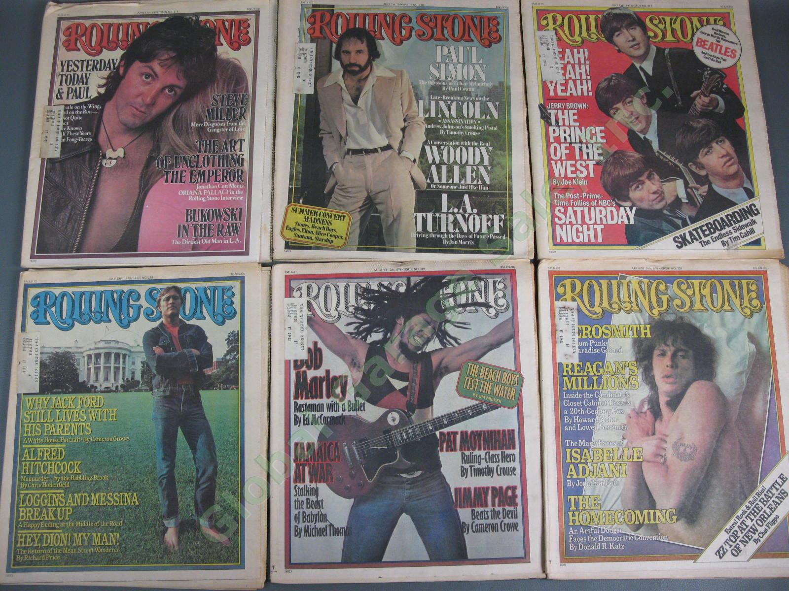 27 VINTAGE 1976 Rolling Stone Magazine SET Collection COMPLETE Full Year Run LOT 4