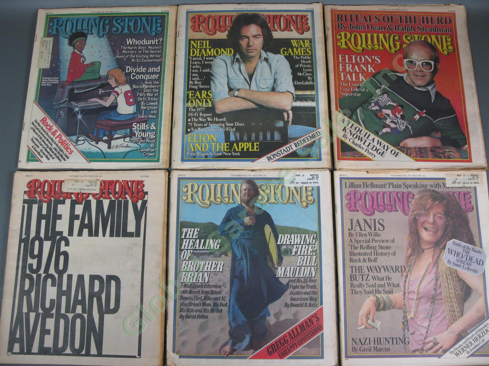 27 VINTAGE 1976 Rolling Stone Magazine SET Collection COMPLETE Full Year Run LOT 5