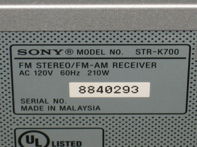 Sony DVP NS50P DVD Player STR-K700 Audio/Video Receiver 10