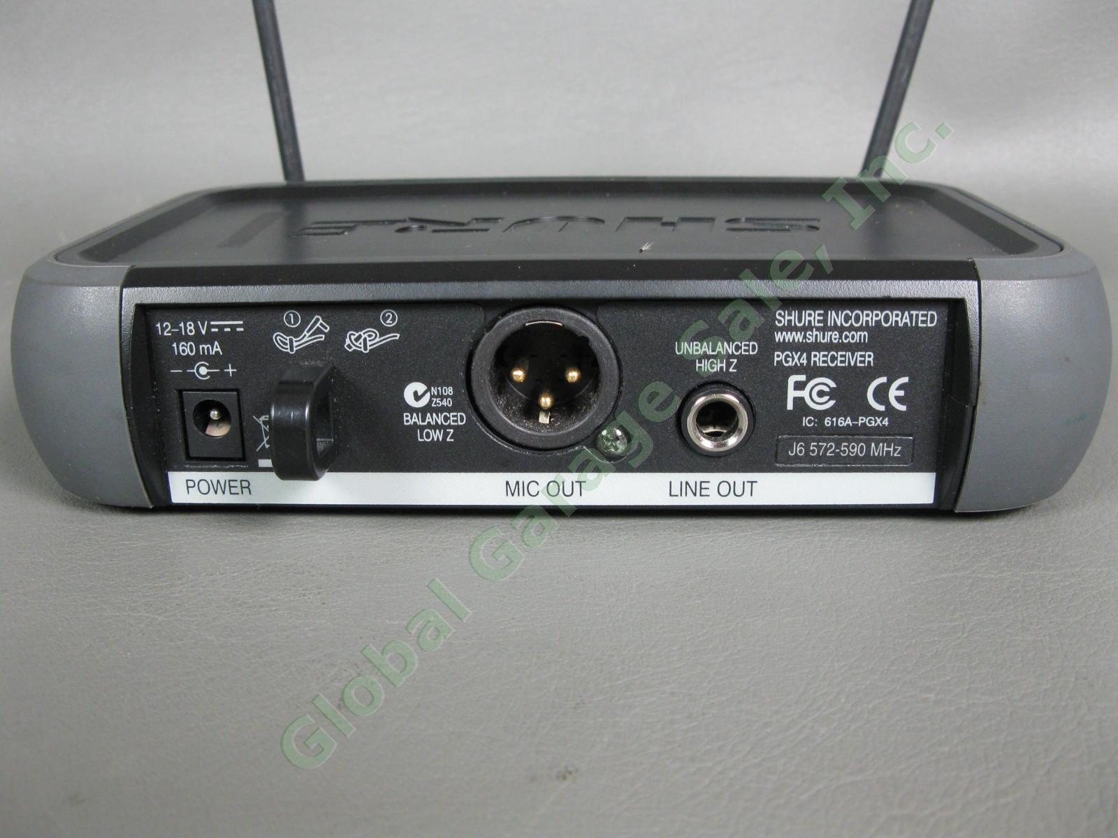 Shure Performance Gear PGX4 Wireless Receiver PGX2 Microphone Beta 58A Cap NR 3