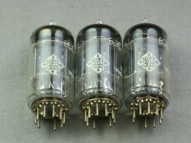 3 Vintage Telefunken Guitar Amp Stereo Vacuum Tubes Lot