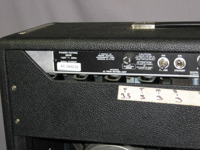 Fender 65 Twin Reverb Reissue Guitar Amp Amplifier + NR 8