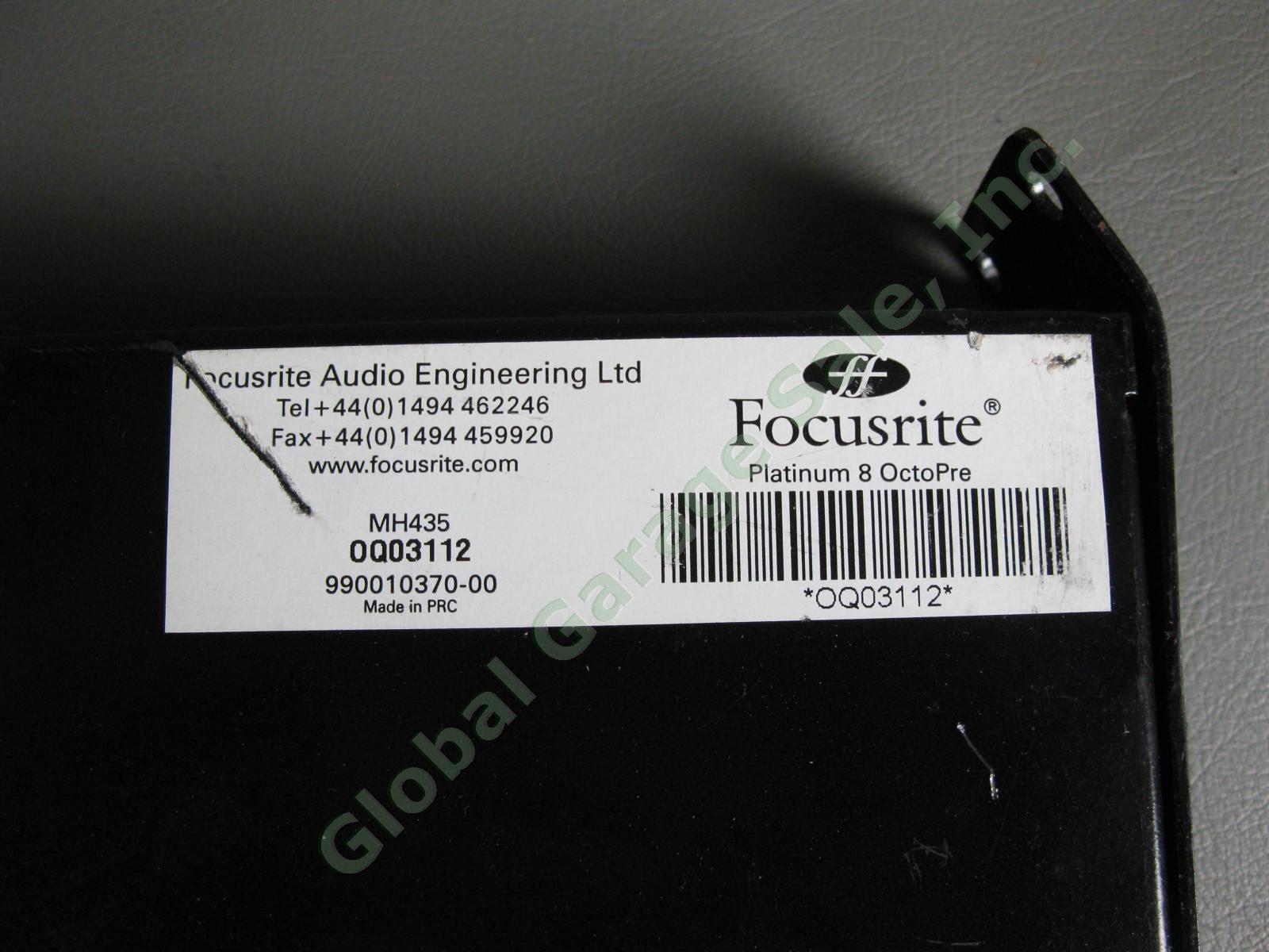 Focusrite Platinum Octopre 8 Channel Microphone Mic Class A Preamp Compression 6
