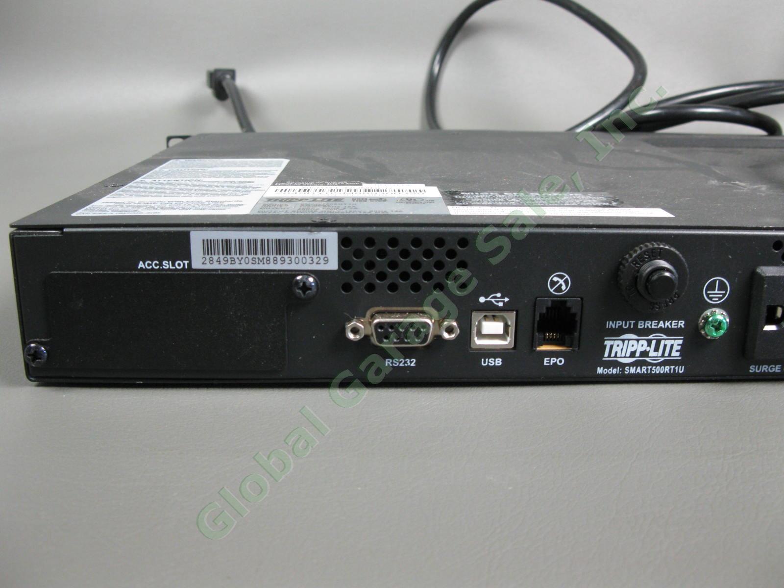 Tripp Lite SmartPro UPS 1U Rack Tower Smart500RT1U 500VA 300W 120V 7 Outlet Line 4
