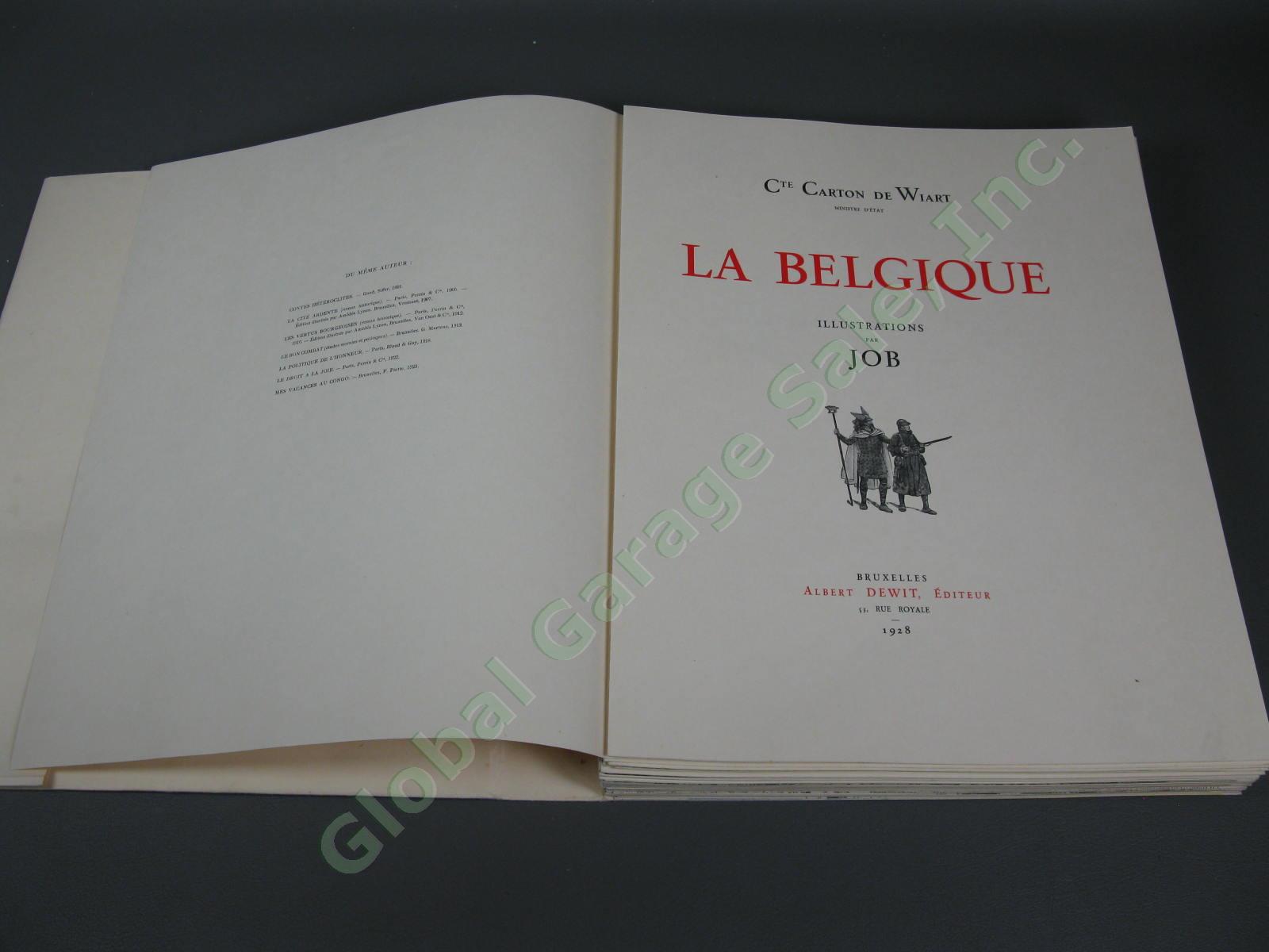 RARE La Belgique Carton De Wiart Job Illustrations Belgium History Book French 4