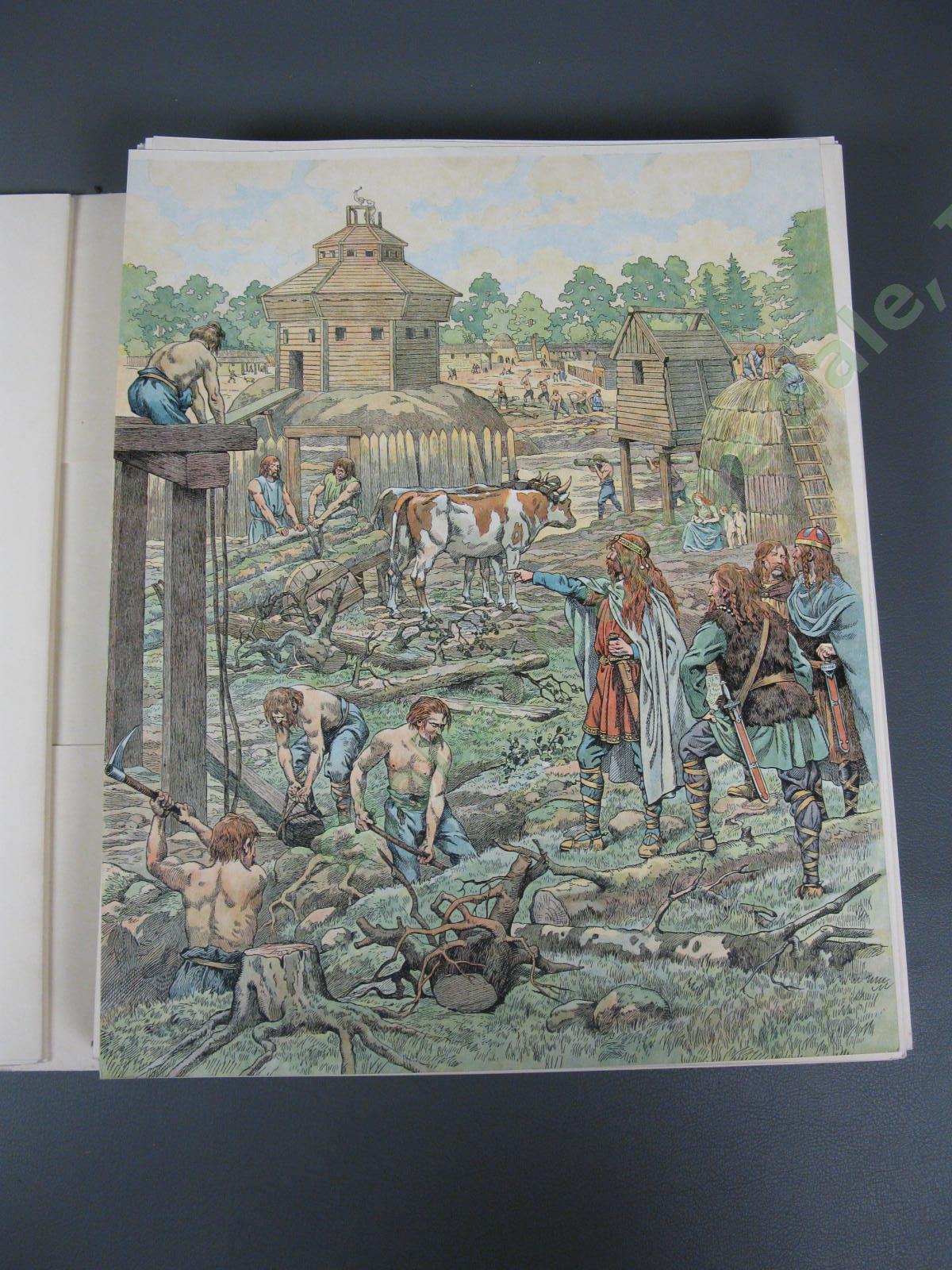 RARE La Belgique Carton De Wiart Job Illustrations Belgium History Book French 7