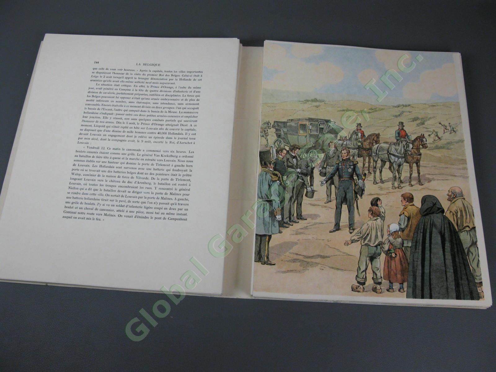 RARE La Belgique Carton De Wiart Job Illustrations Belgium History Book French 9