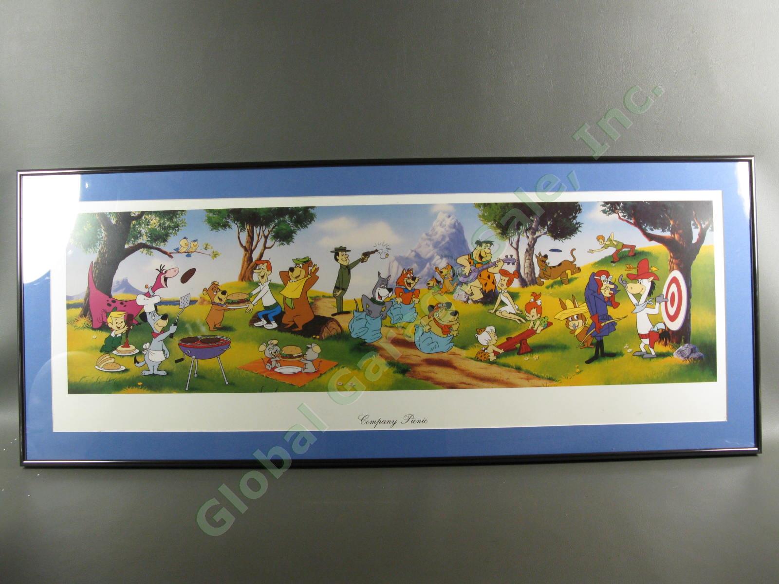 Hanna Barbera Studio Company Picnic Scooby Doo Jetsons Flintstones Lithograph