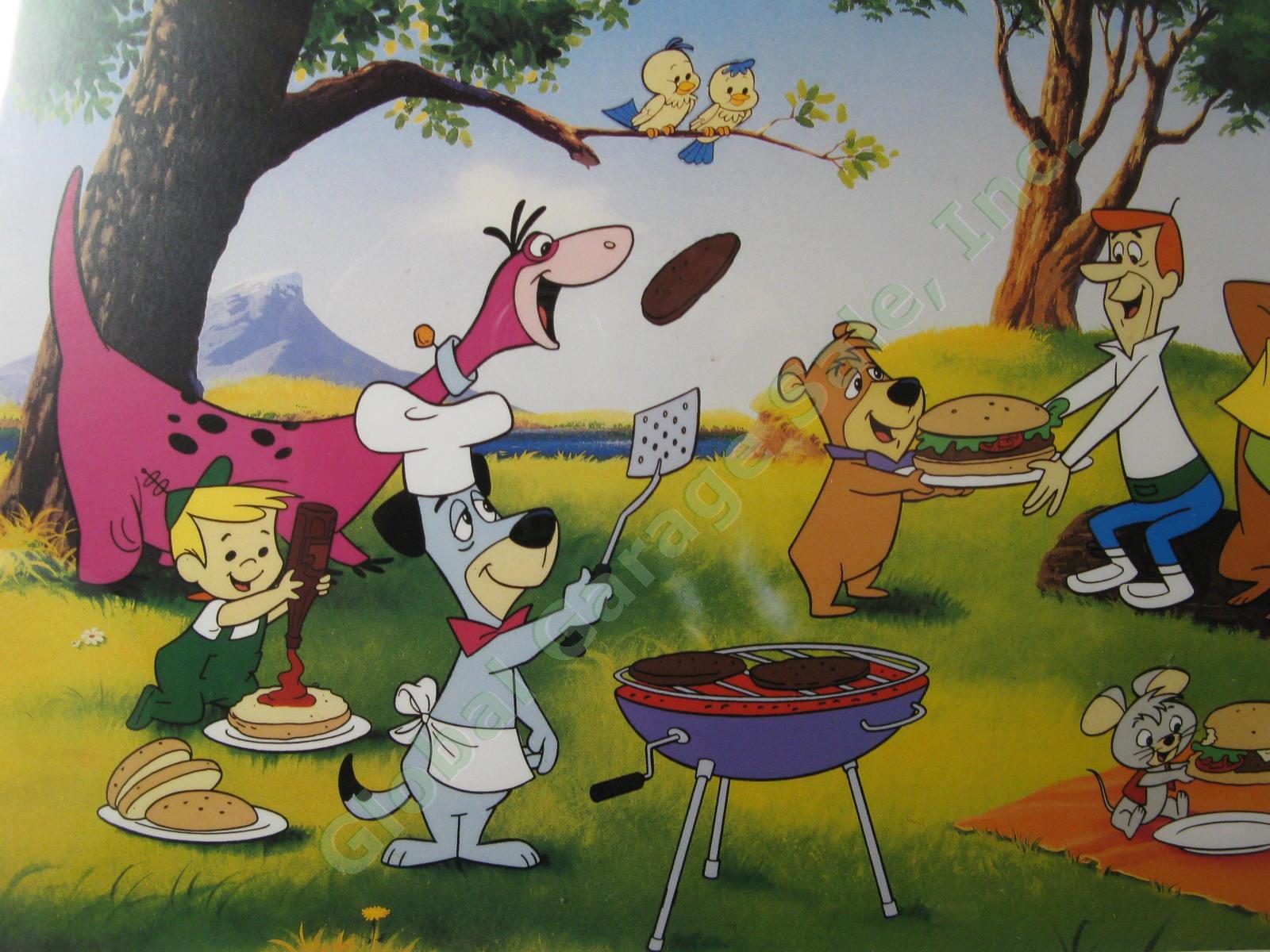 Hanna Barbera Studio Company Picnic Scooby Doo Jetsons Flintstones Lithograph 1