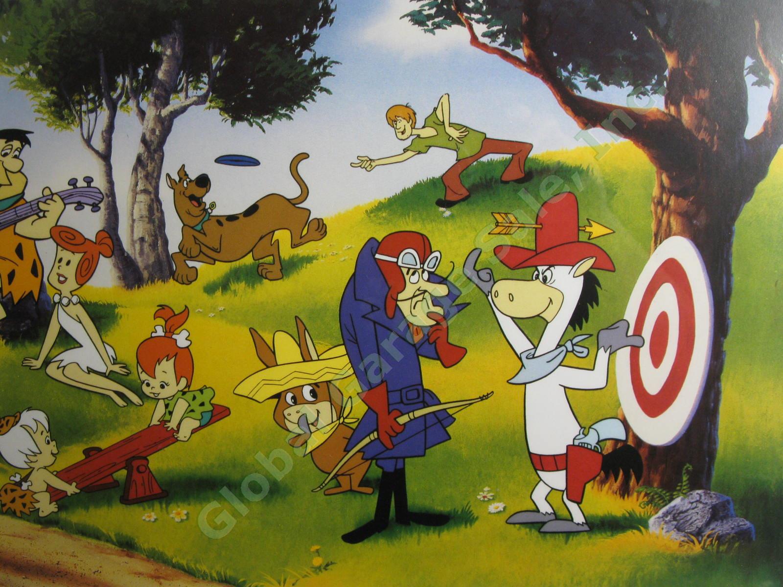 Hanna Barbera Studio Company Picnic Scooby Doo Jetsons Flintstones Lithograph 4