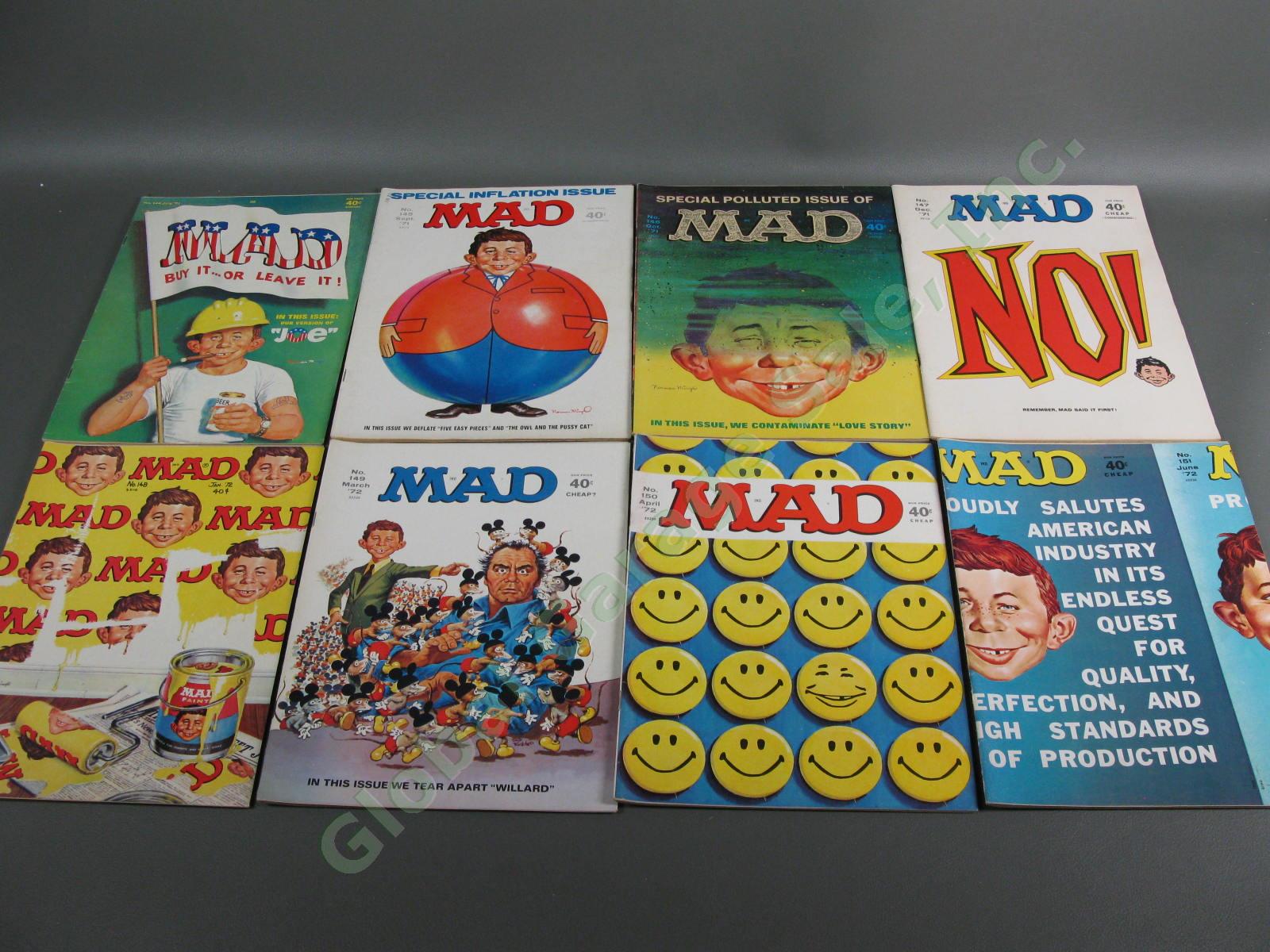 46 VINTAGE MAD Magazine Comic Book LOT Nice Run 1970-1975 136-168 Set Specials 3