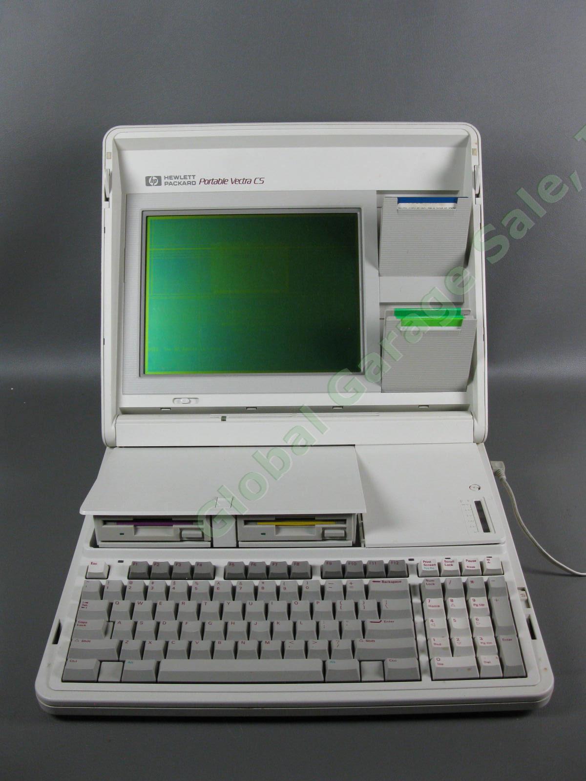 VINTAGE 1987 Hewlett-Packard Portable Vectra CS Laptop Computer Microsoft DOS NR