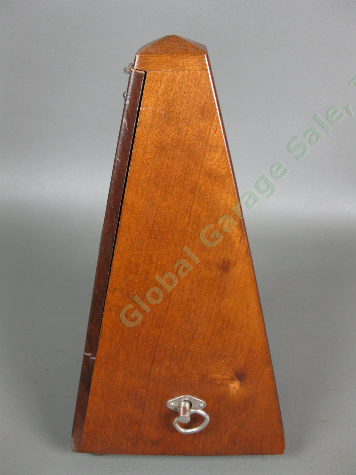 Vintage Wittner Metronome 803m Germany Wood Pyramid Adjustable Speed WORKING 2