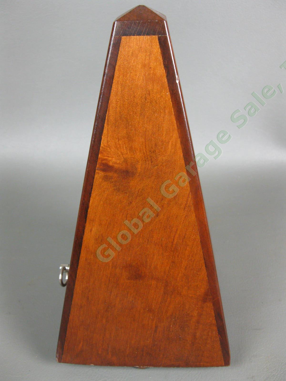 Vintage Wittner Metronome 803m Germany Wood Pyramid Adjustable Speed WORKING 3