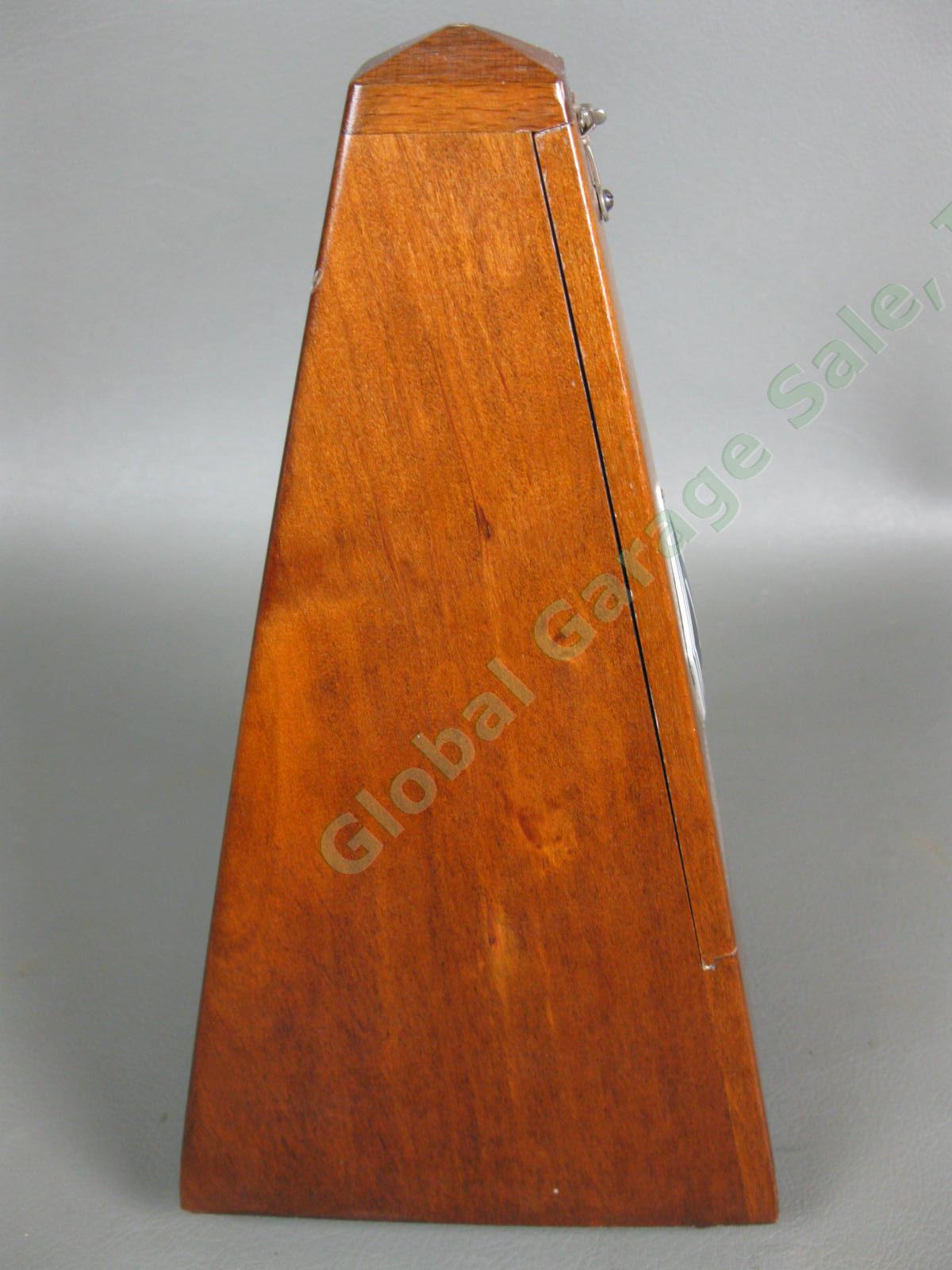 Vintage Wittner Metronome 803m Germany Wood Pyramid Adjustable Speed WORKING 4