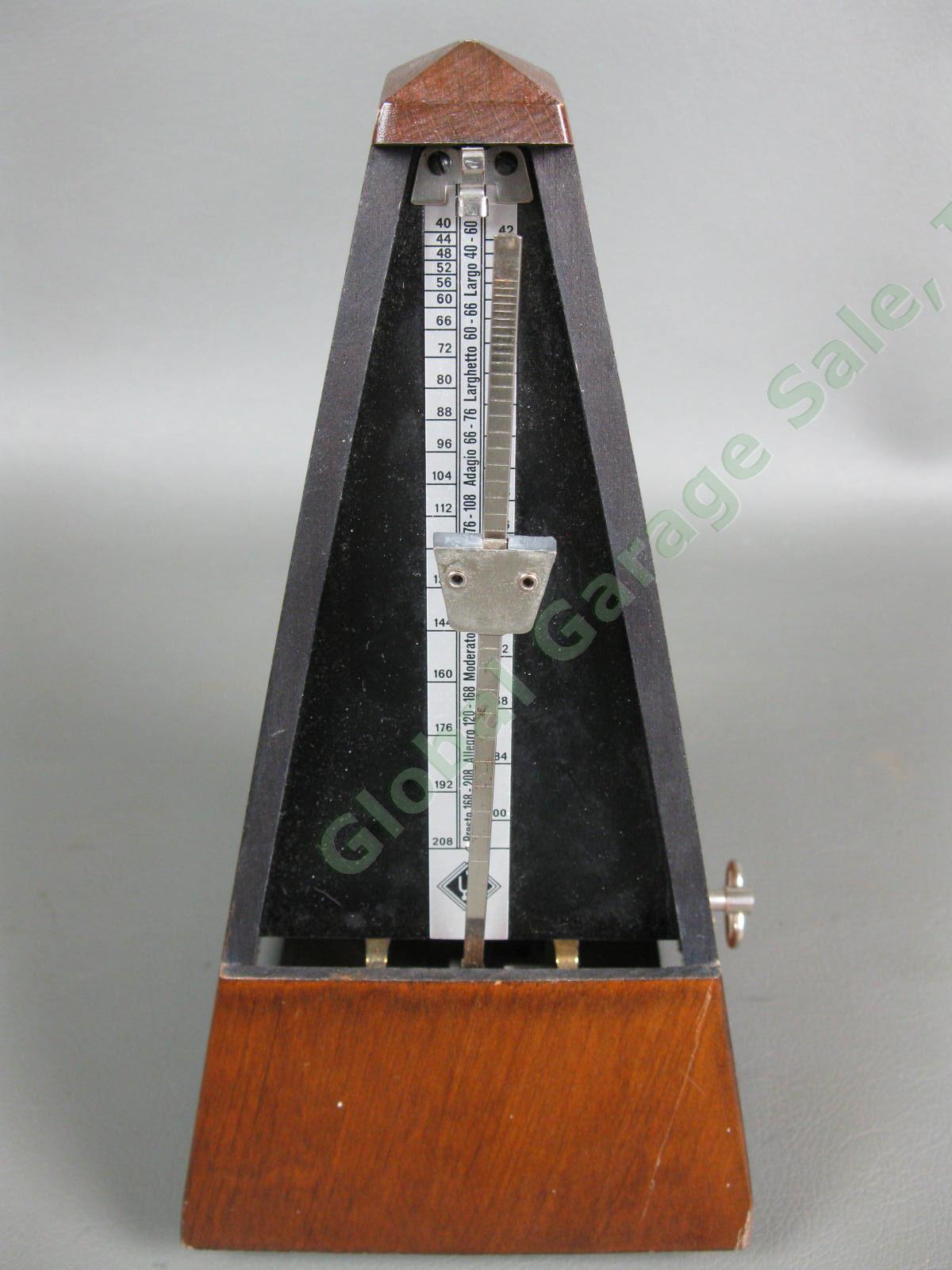 Vintage Wittner Metronome 803m Germany Wood Pyramid Adjustable Speed WORKING 6