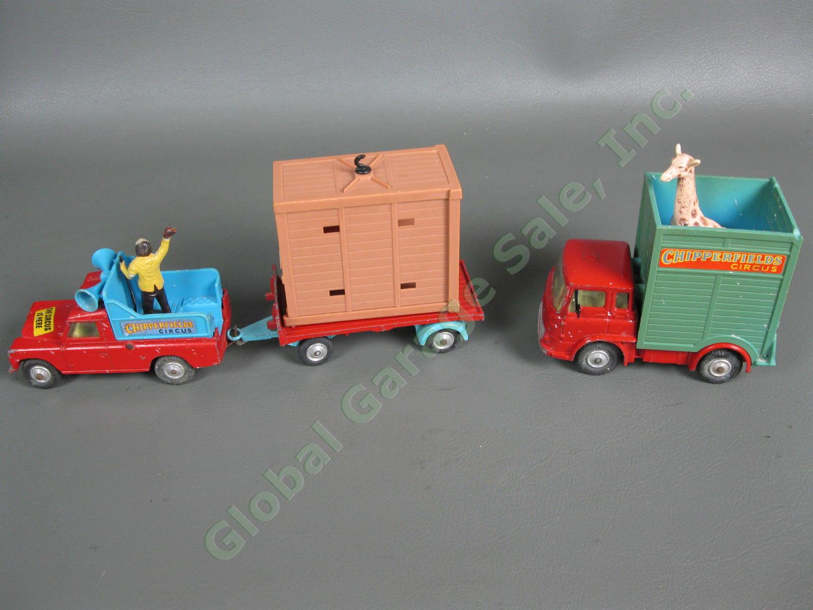 Vintage Corgi Chipperfields Circus Truck Set Land Rover Horse Transport Lions NR 7