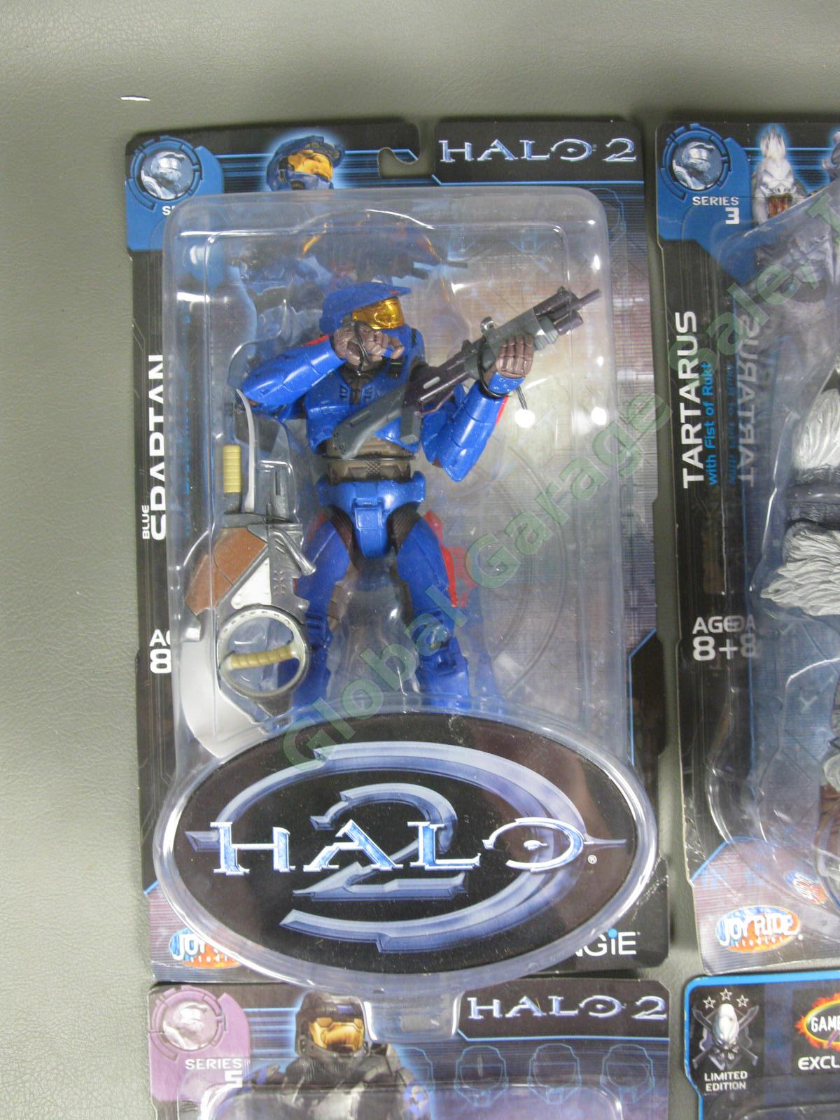 4 Halo 2 Action Figure SET Blue Steel Spartan Tartarus Camouflage Covenant Elite 1