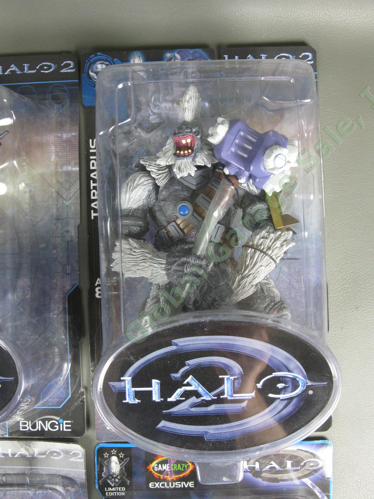 4 Halo 2 Action Figure SET Blue Steel Spartan Tartarus Camouflage Covenant Elite 2