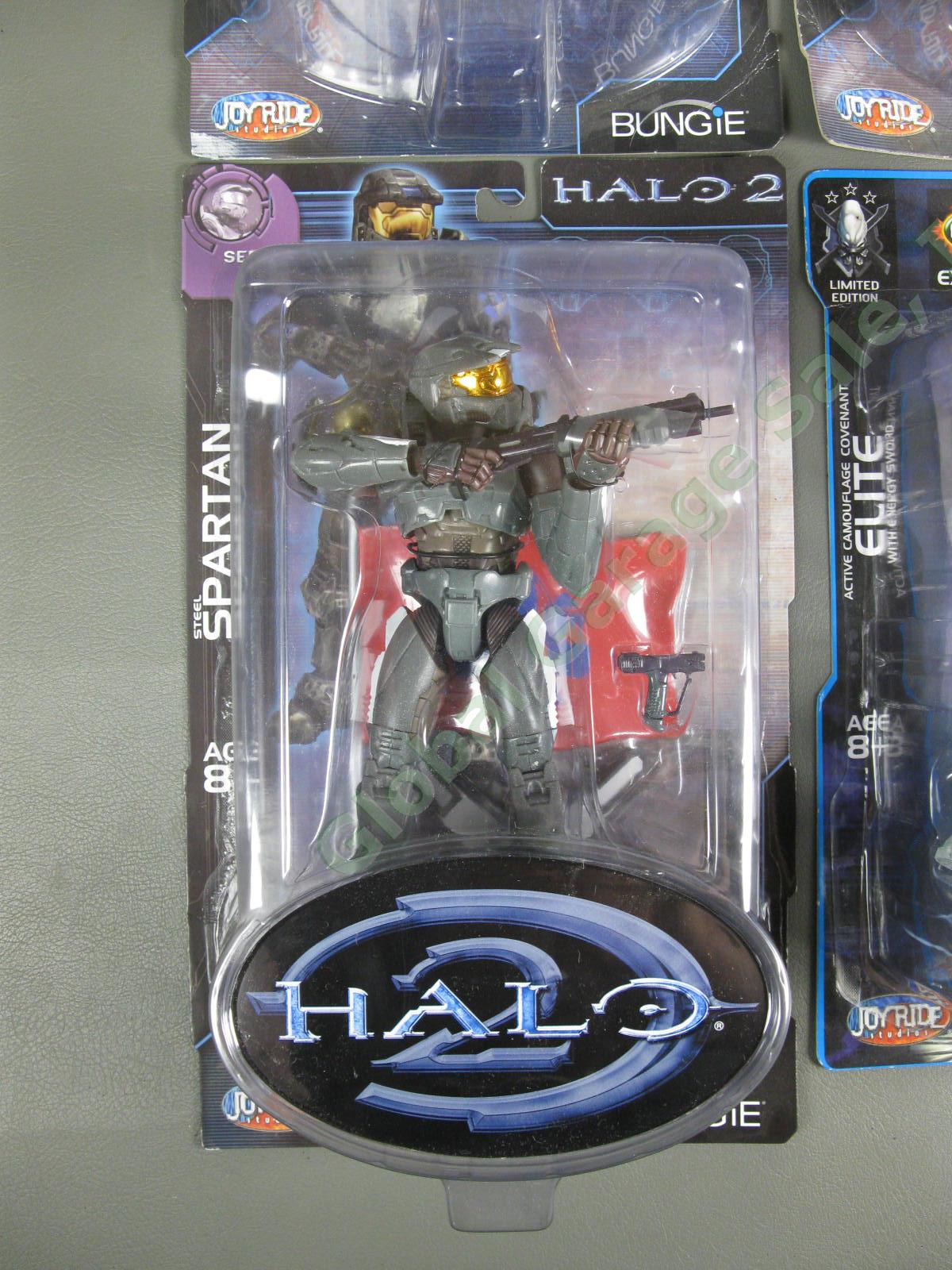 4 Halo 2 Action Figure SET Blue Steel Spartan Tartarus Camouflage Covenant Elite 3