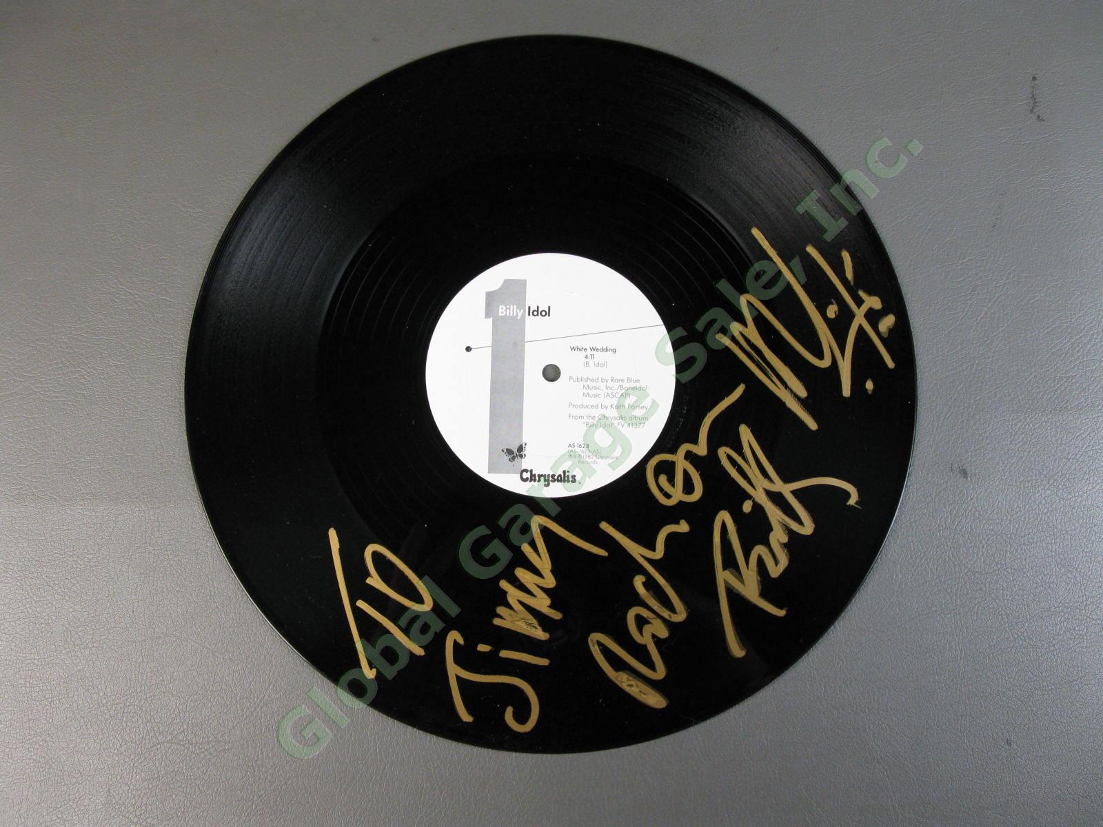 Billy Idol Signed 1982 White Wedding Single Promo 12 33 Record Chrysalis AS-1623